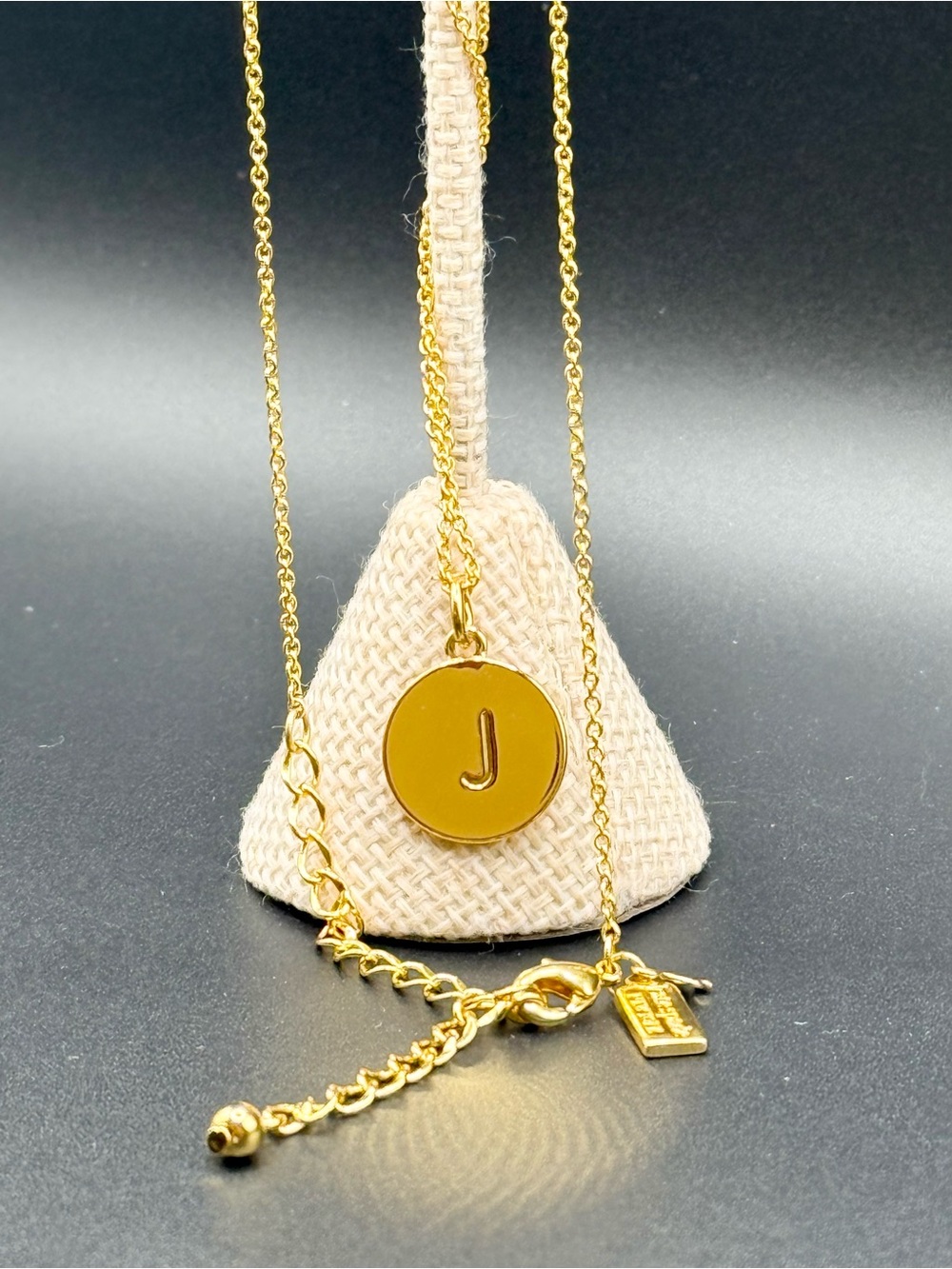 Kate Spade 12k Gold-Plated Initial “J” Pendant Necklace, 17" + 3" Extender - Picture 4 of 5